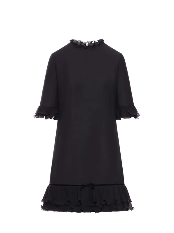 Crepe Couture Short Dress