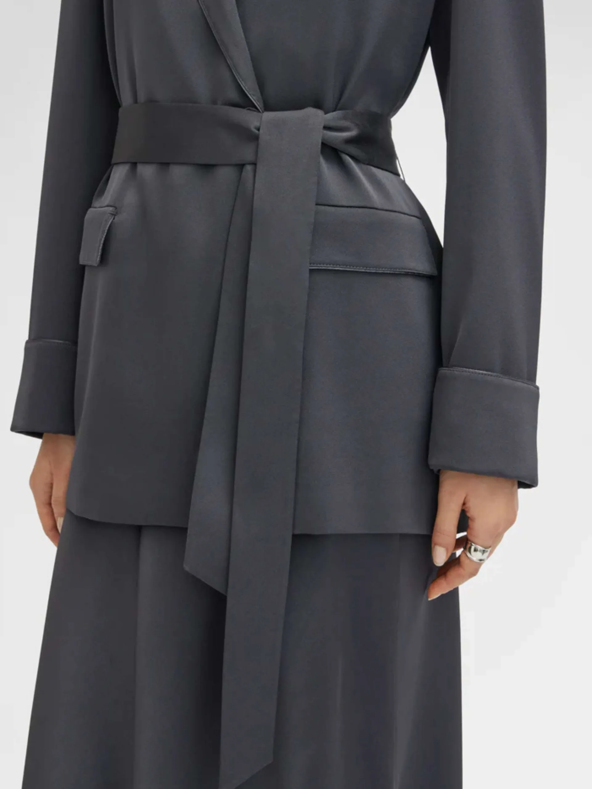 Silk Blend Satin Jacket - Image 3