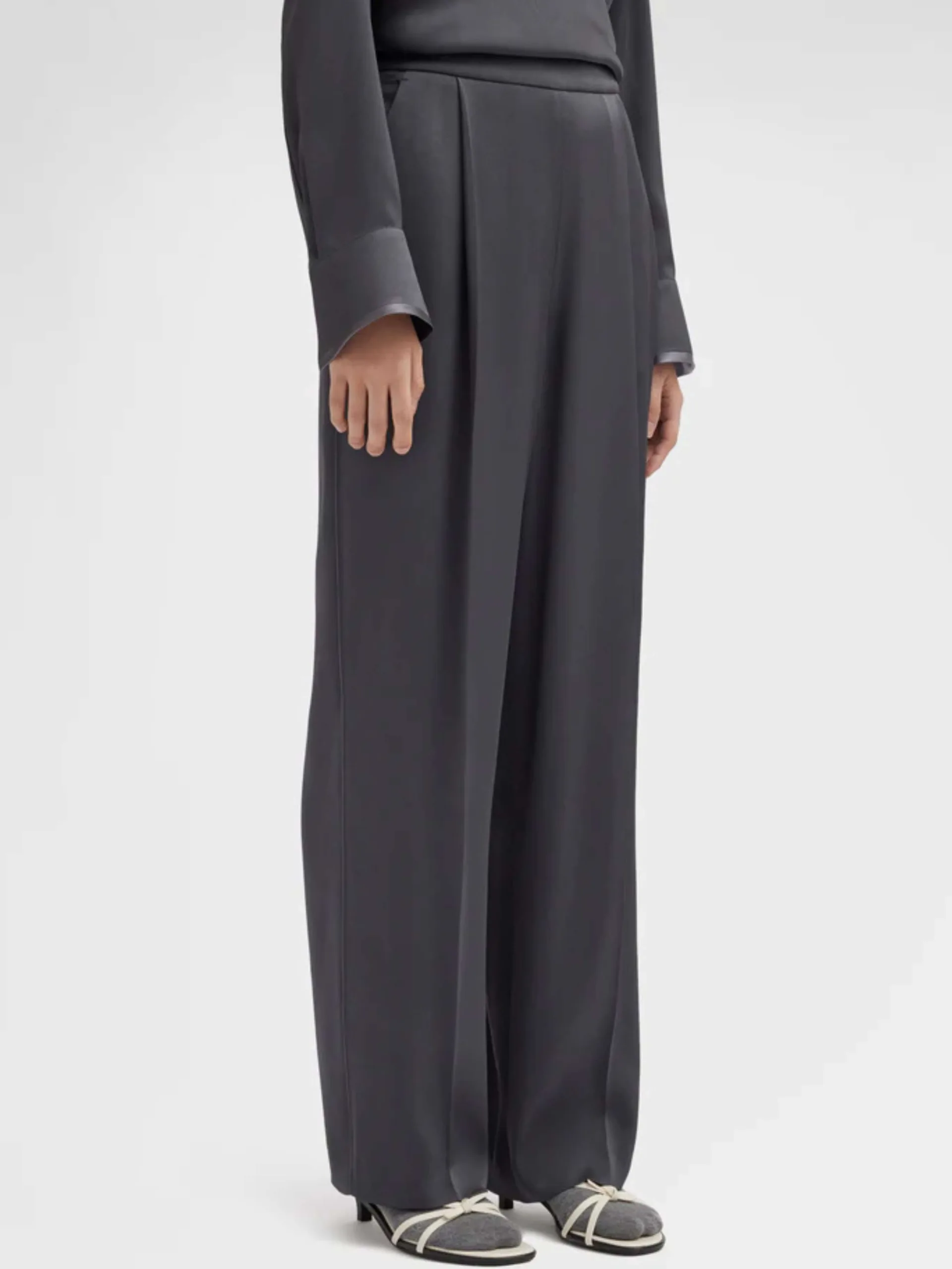 Silk Blend Satin Pants - Image 3