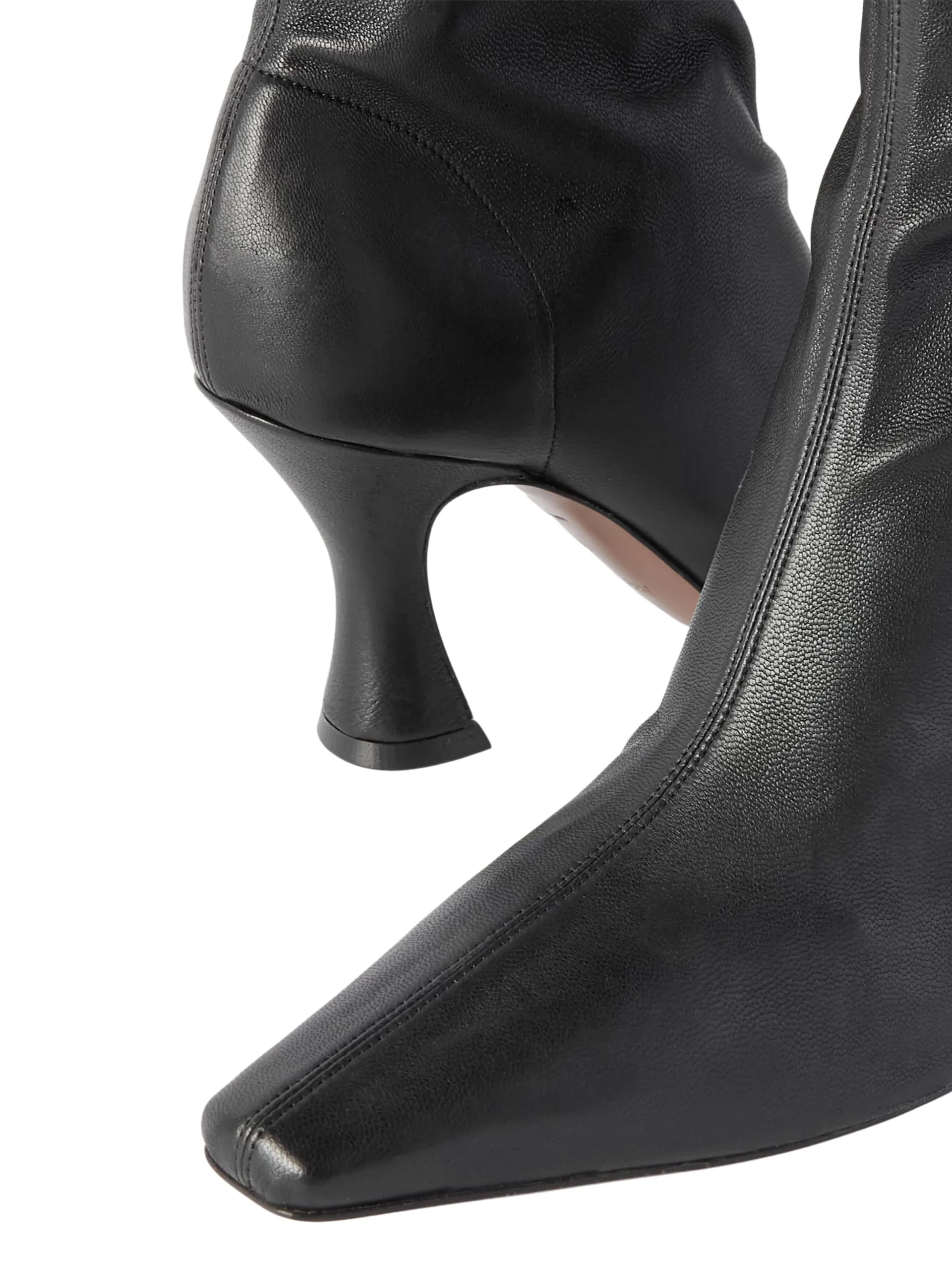 Ran Stretch Leather Ankle Boots - Image 3