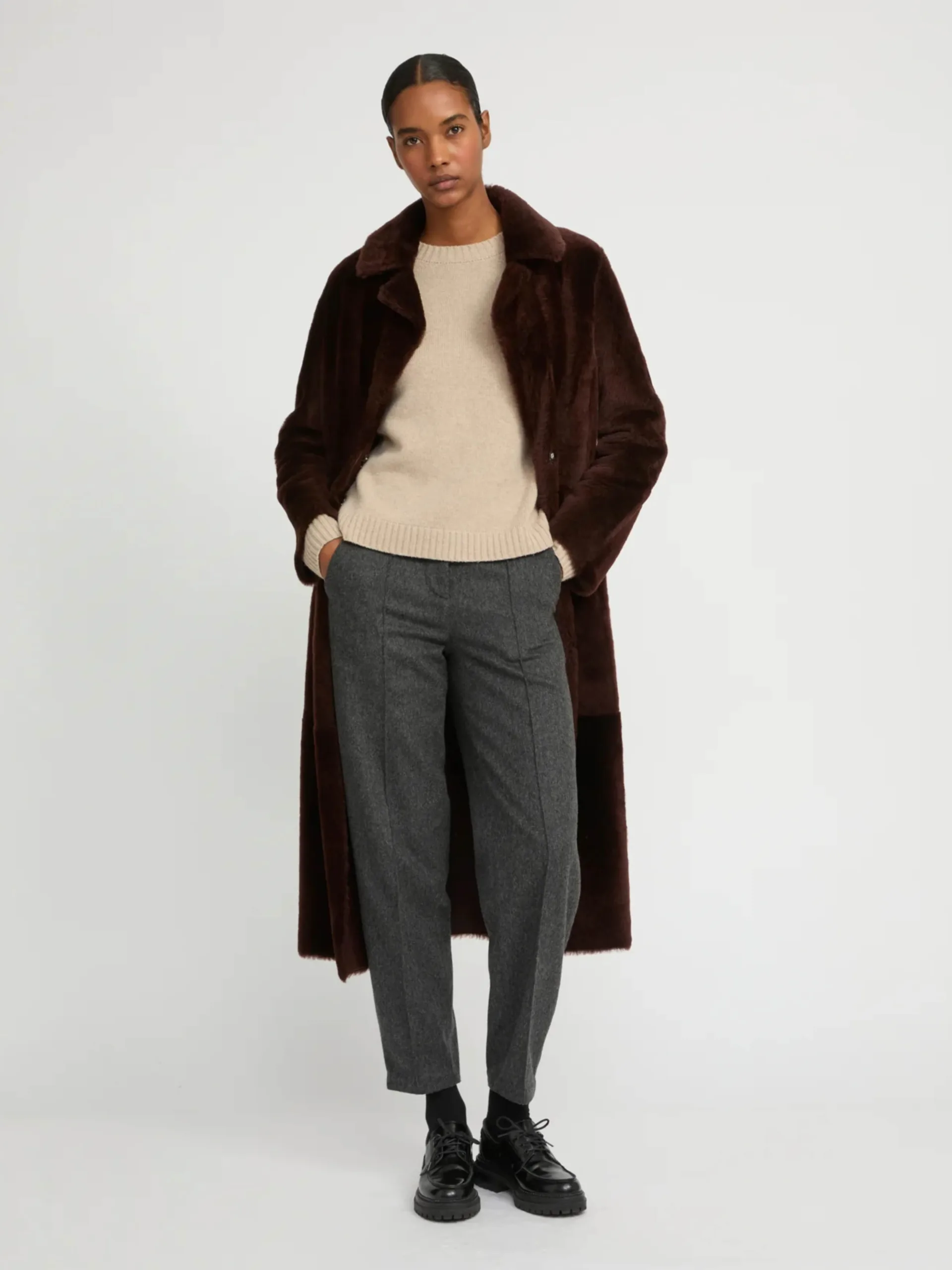 Reversible Shearling Coat - Image 3