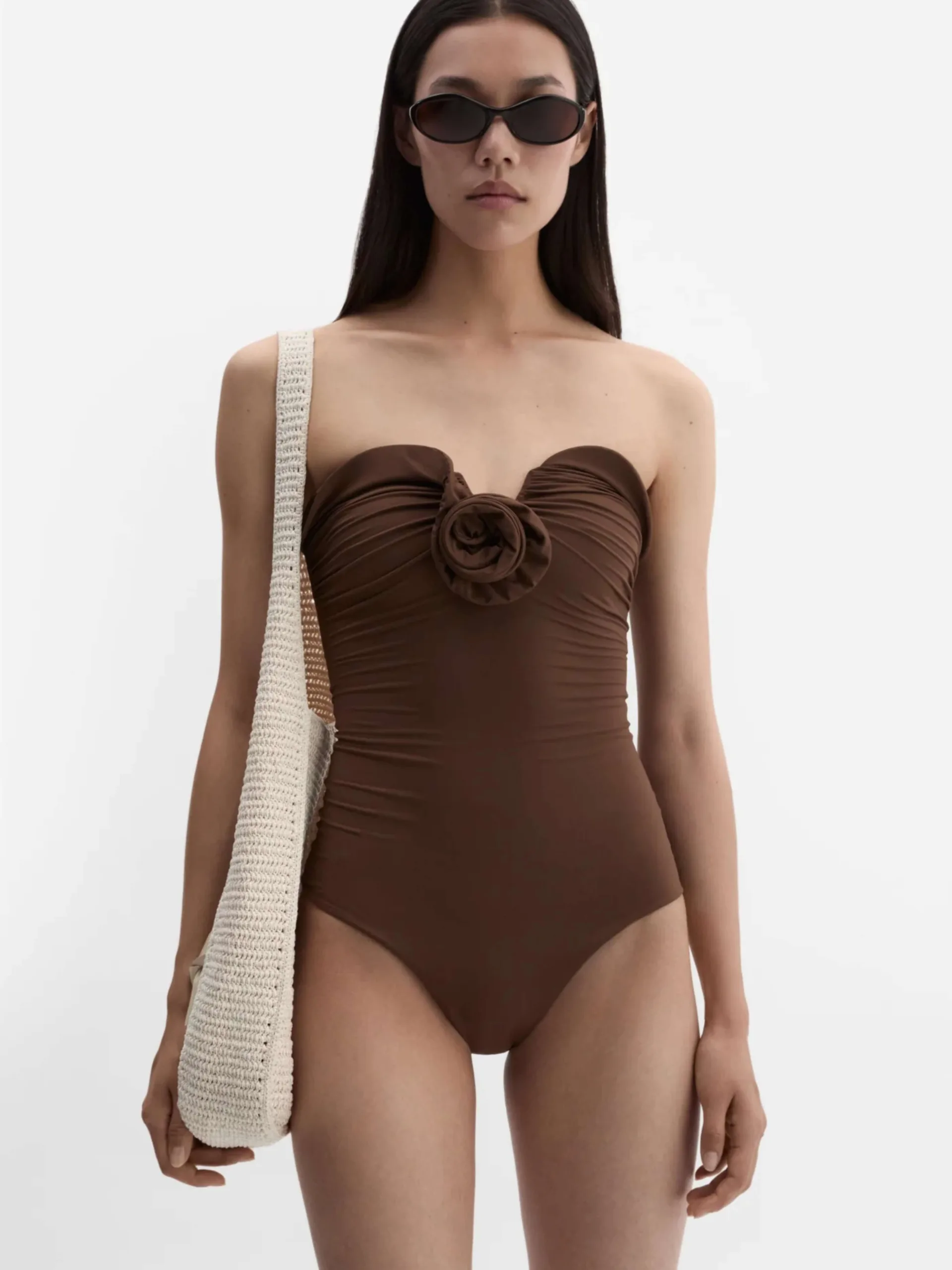Sculptural Rose Swimsuit - Image 3