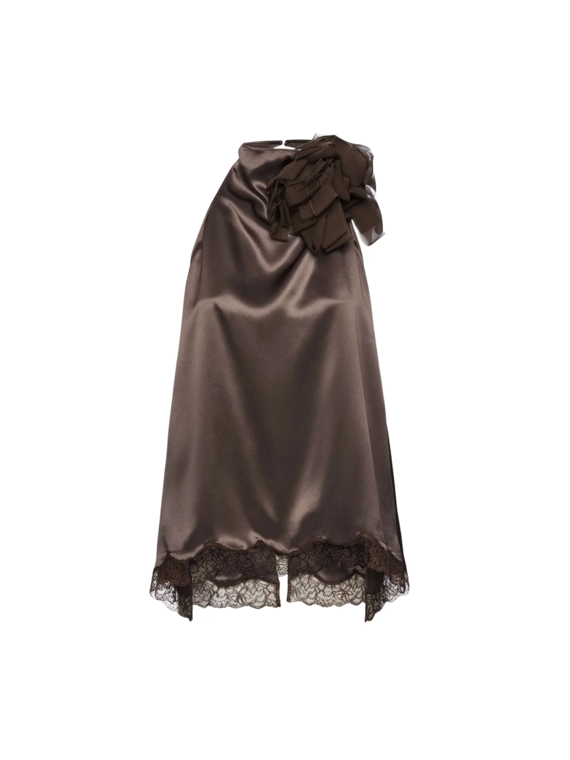 Open-Back Lace-Trim Blouse