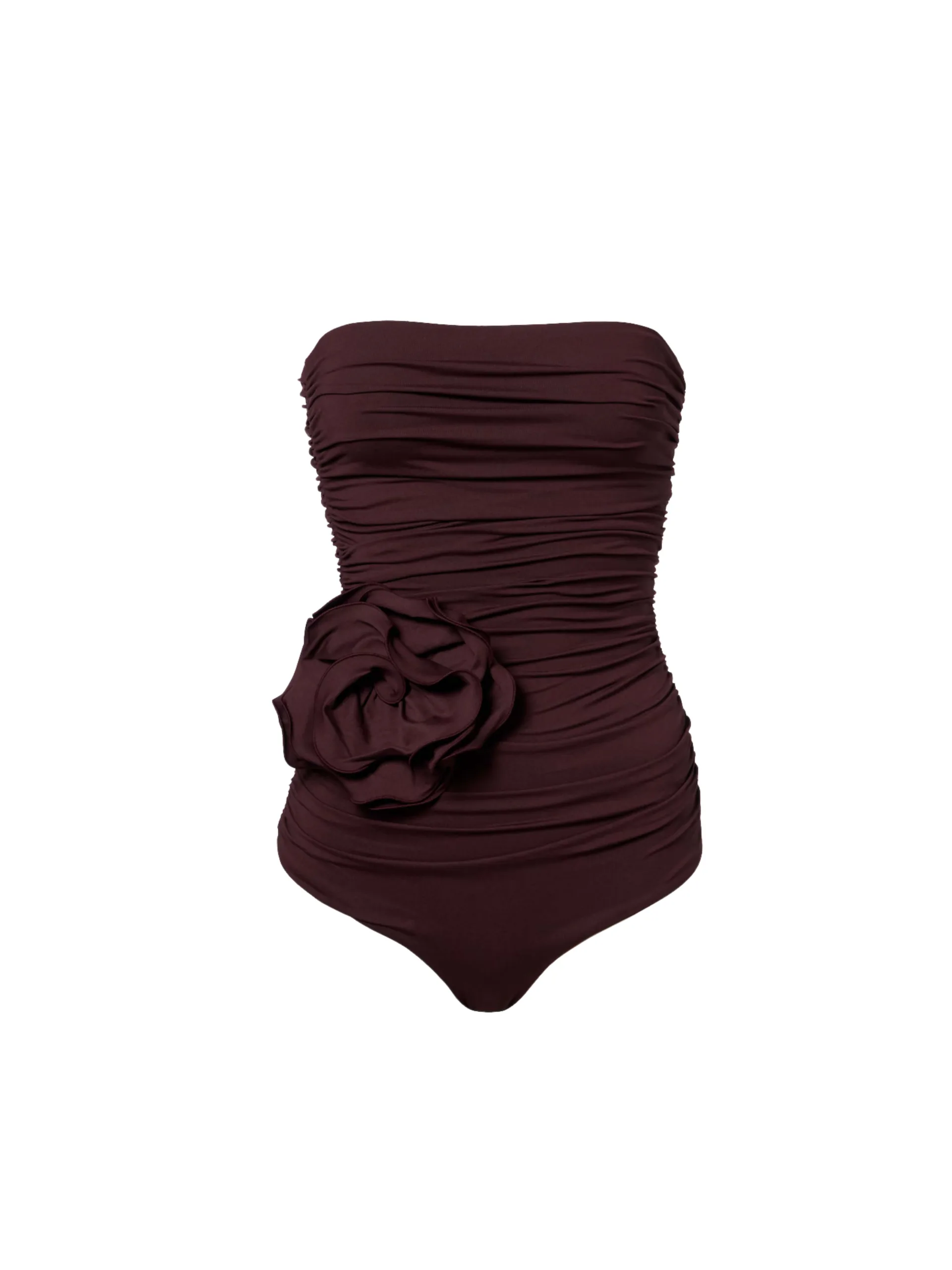 Strapless Draped Swimsuit